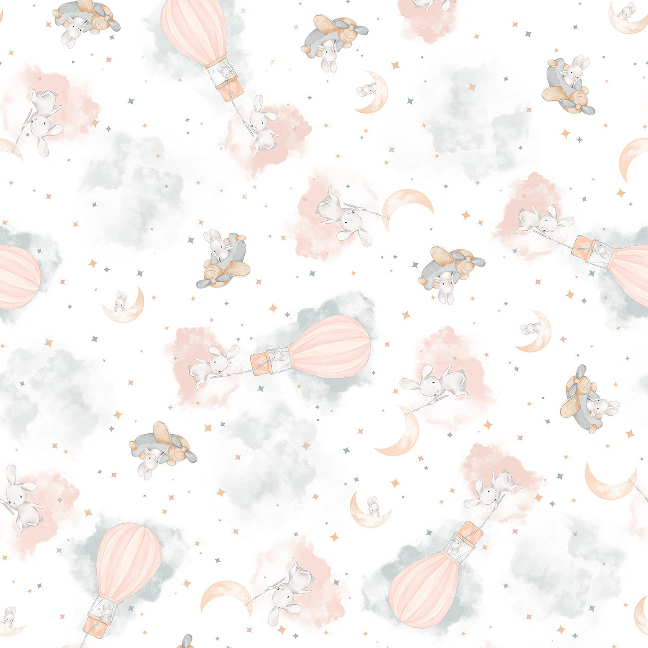 White Bunny In The Clouds