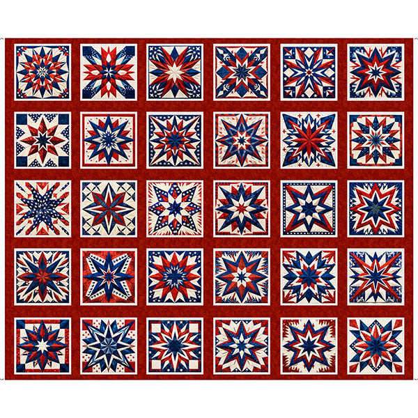 AMERICAN TAPESTRY Cotton Fabric QUILT BLOCKS Panel