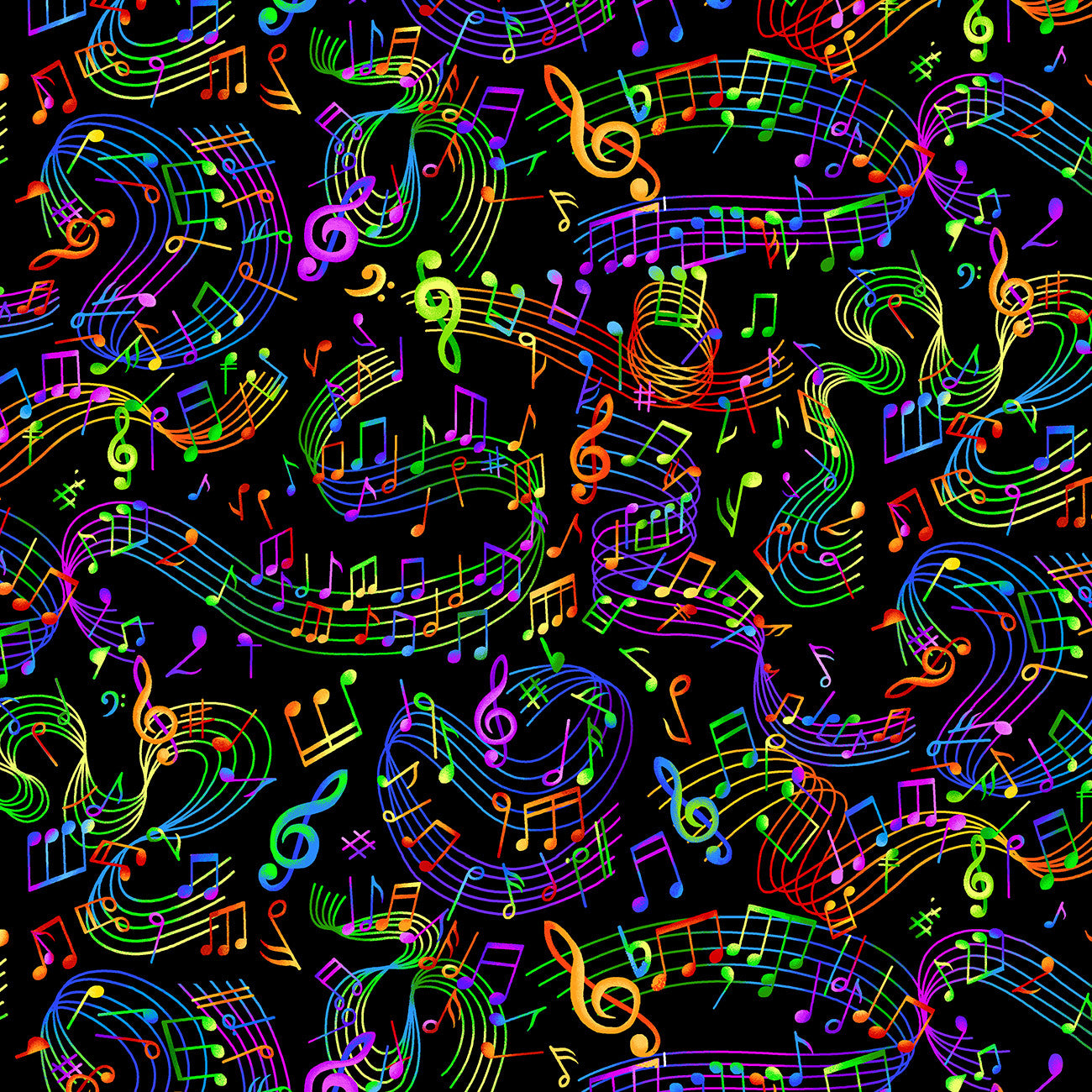 Multi Colored Music Notes