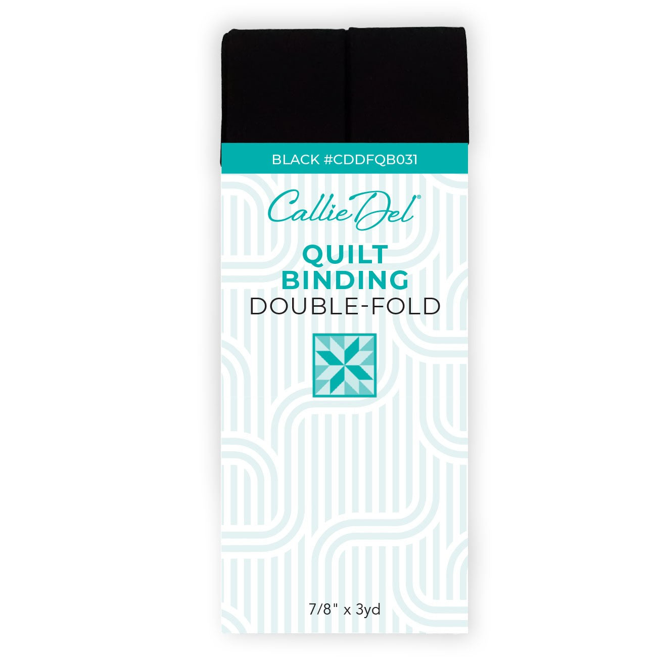 Double Fold Quilt Binding Black 7/8in x 3yd