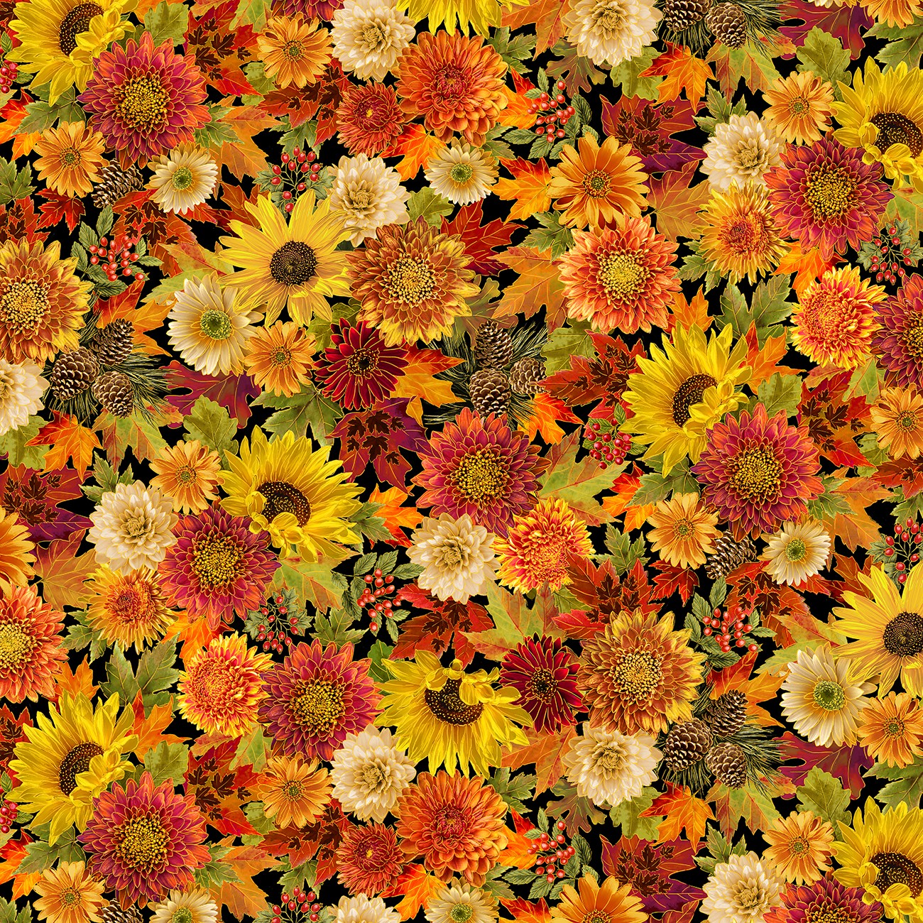Black Packed Harvest Bouquets Metallic Harvest