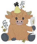 Holiday Highland Cows Embroidery Designs