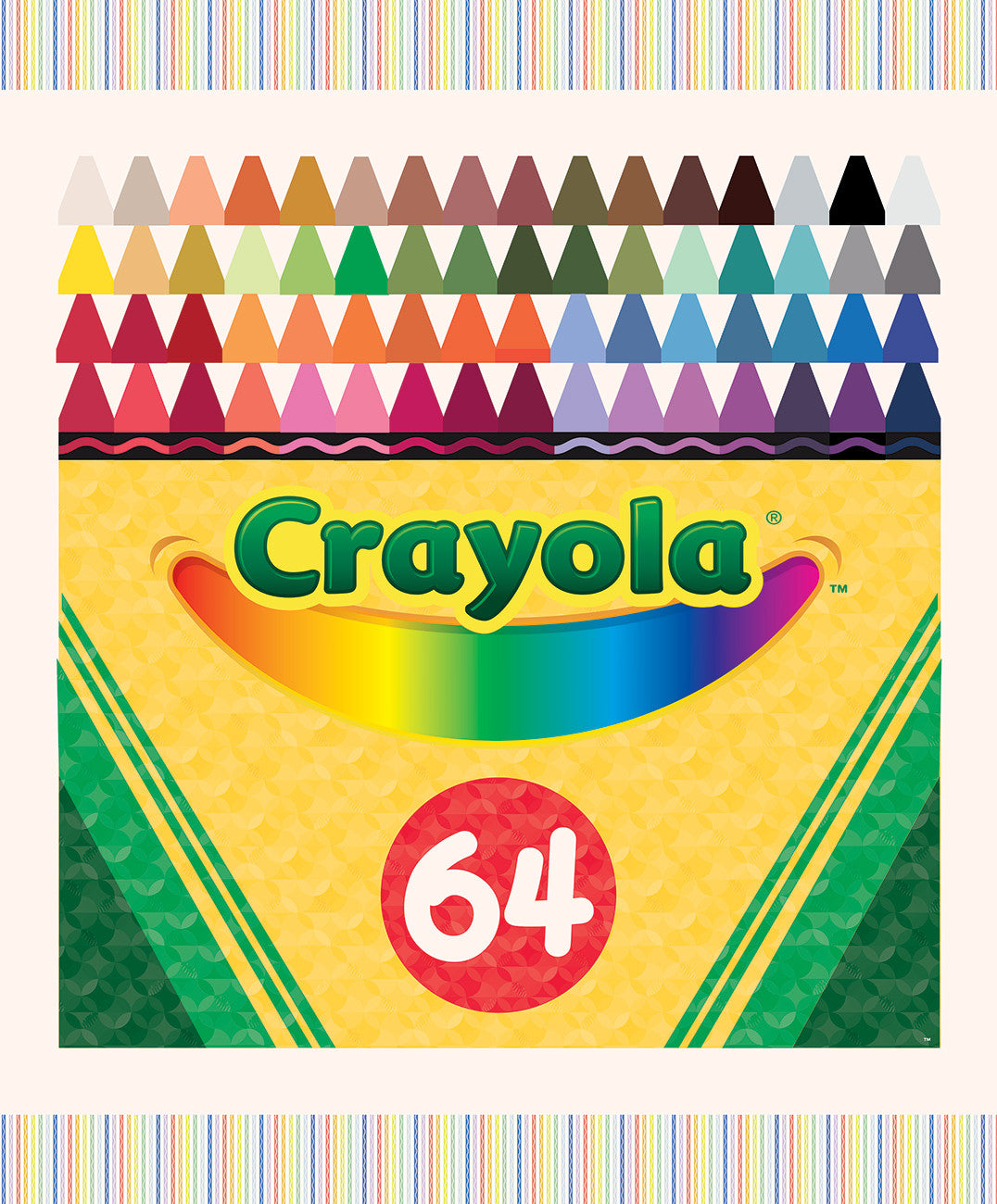 New Box of Crayons 35 1/2in x 43in Crayola Crayons Panel