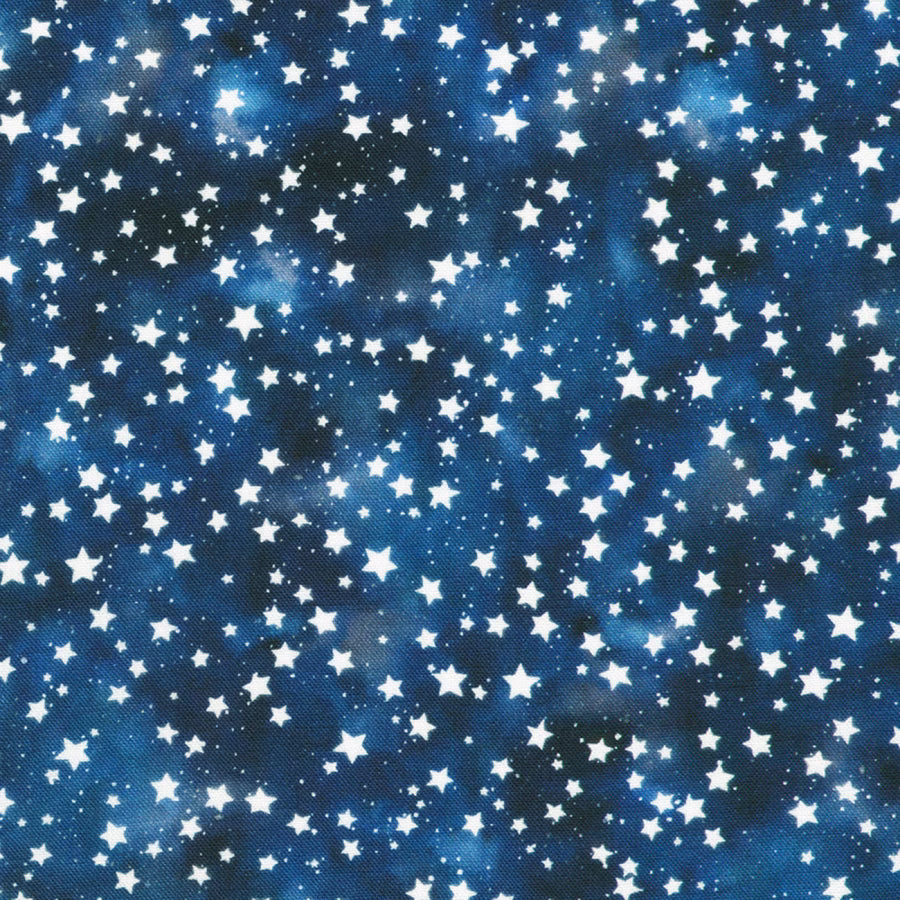 Small White Stars Blue