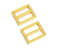 1" (25mm) Flat Slide Buckle - Gold - 2 pack