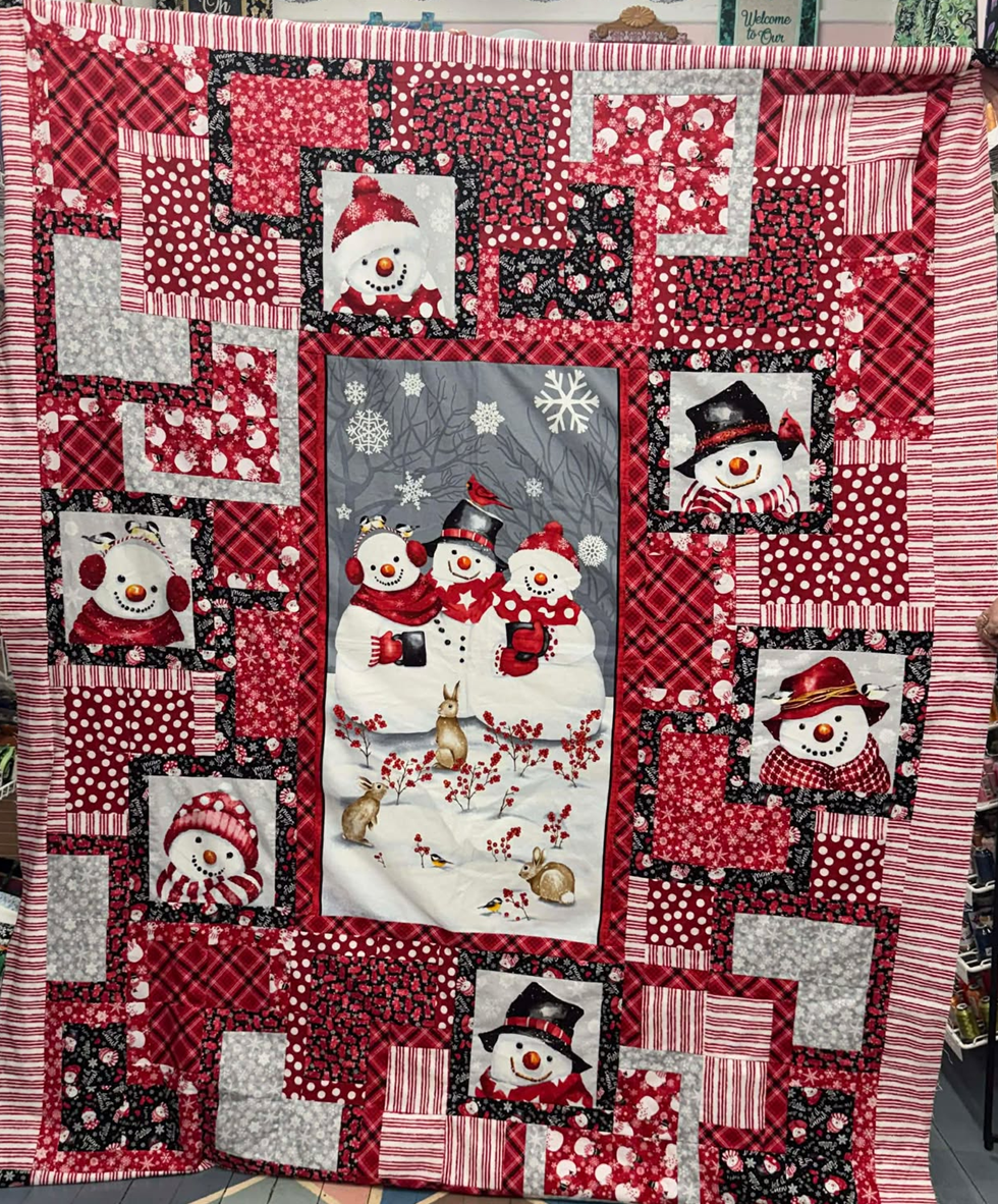 Snow Friends Flannel Quilt Kit 66" x 78"