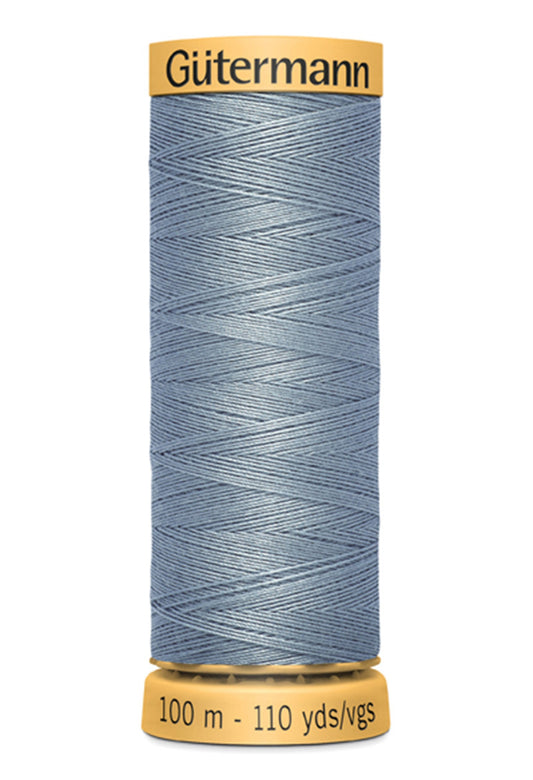 Natural Cotton Thread 100m/109yds Grey Blue