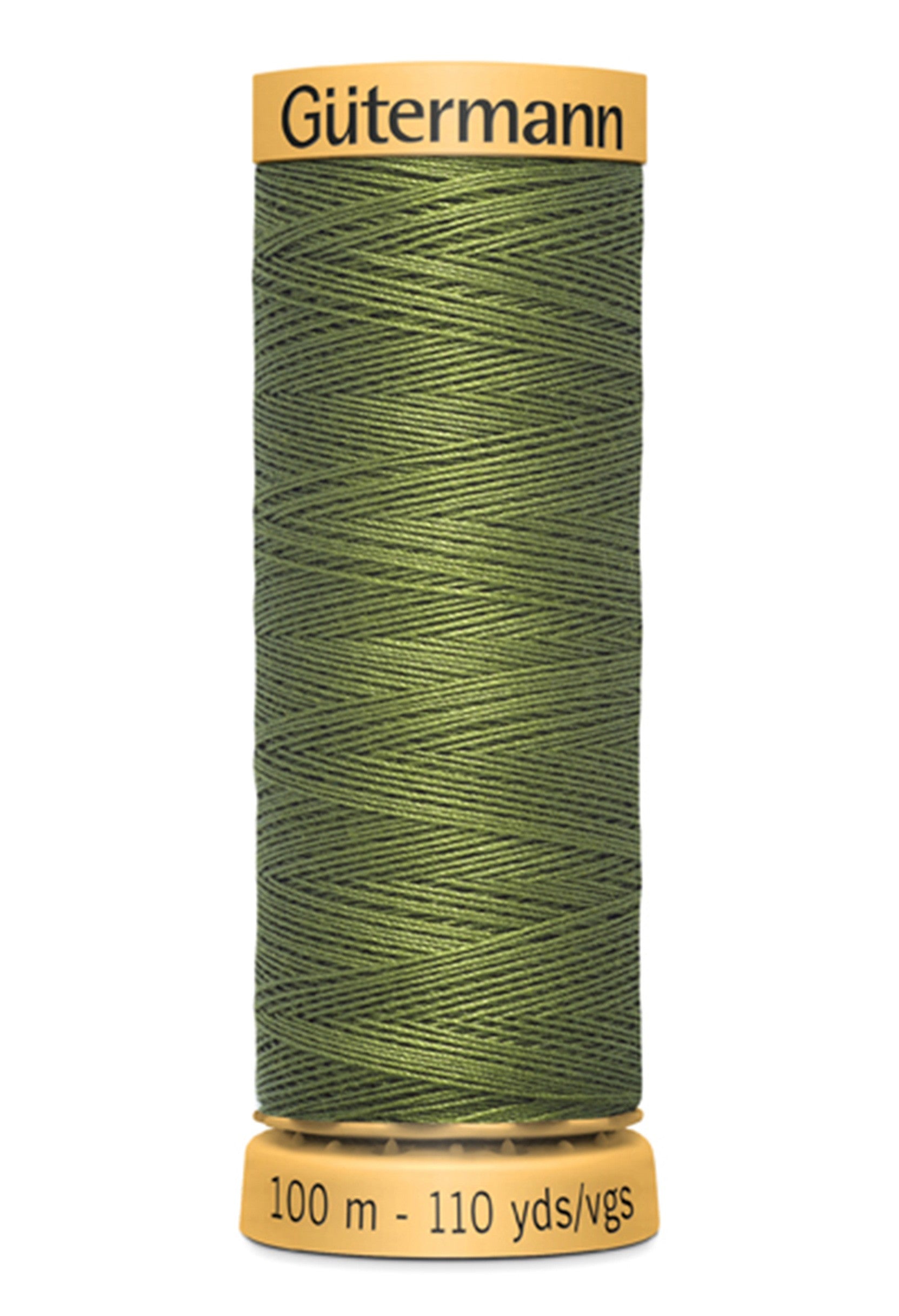 Natural Cotton Thread 100m/109yds Olive