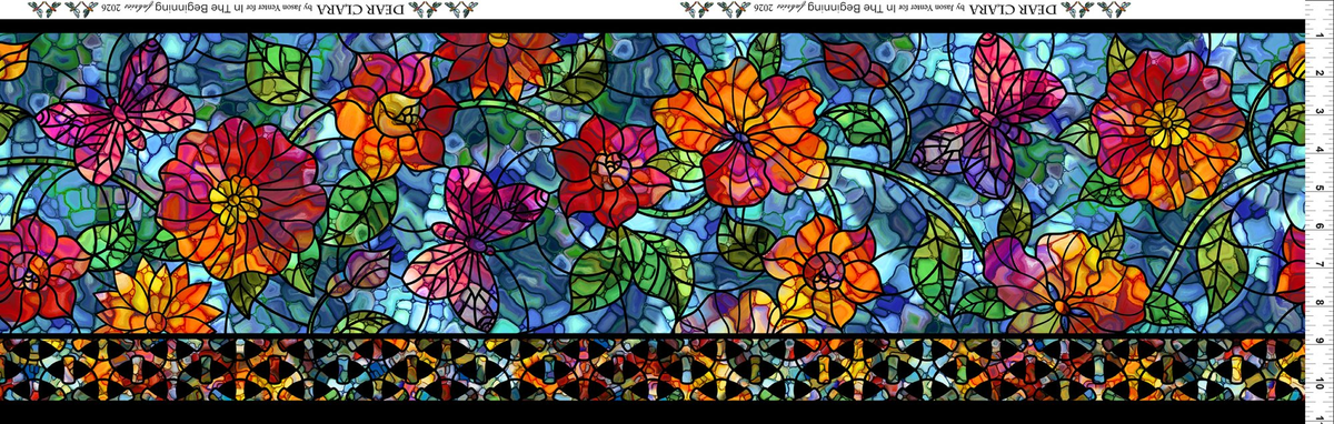 Blue Border Fabric from Dear Clara by Jason Yenter