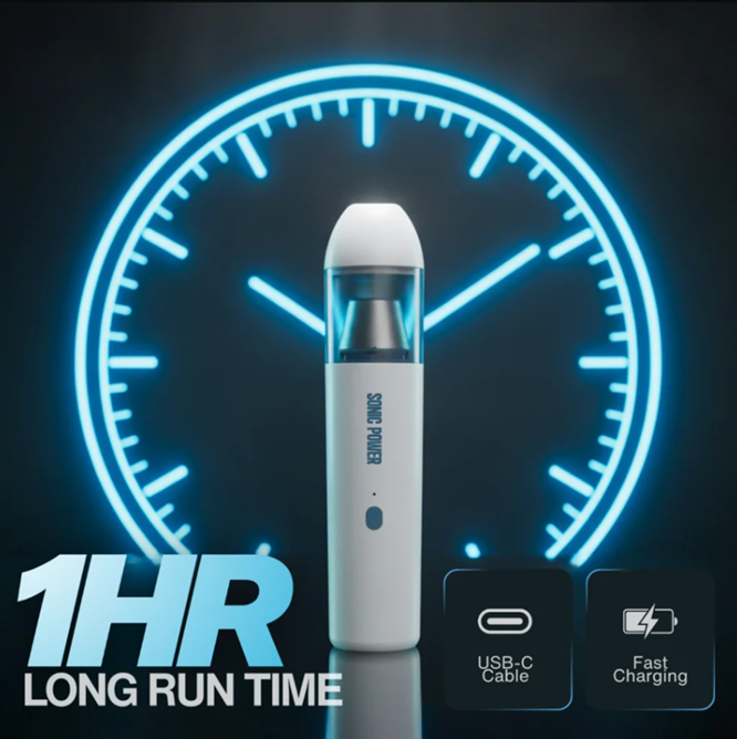 Sonic Power Mini Vacuum White/Pink