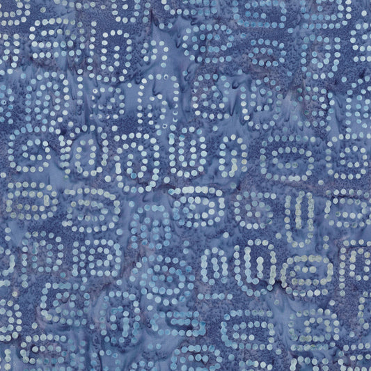 Blue Dotty Dots Batik