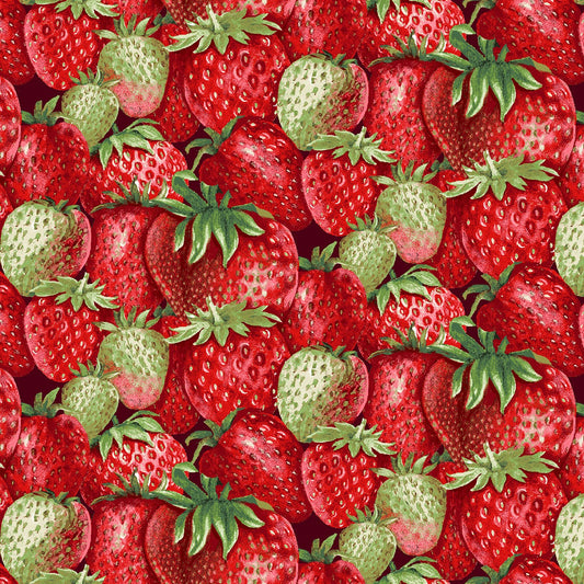Red/Green Packed Strawberries 3 Inch
