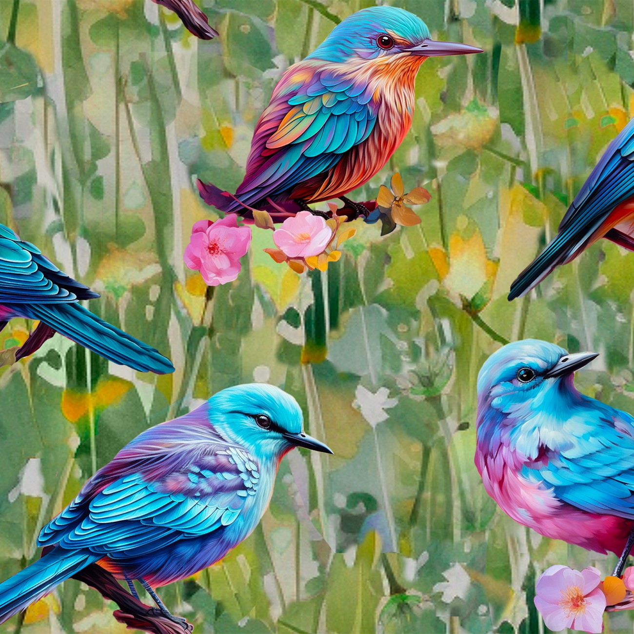 Green Bird Perch from the Spring Into Beauty Collection