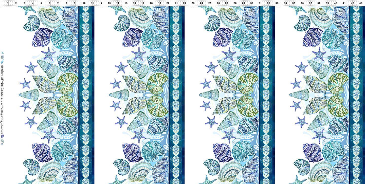 Wonders of the Ocean Border Stripe by Jason Yenter