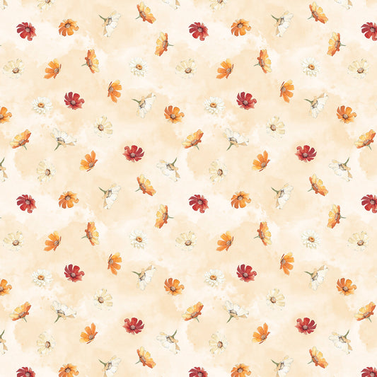 Cream Flowers Toss