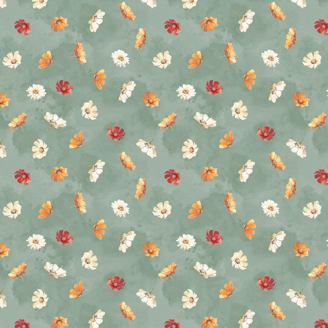 Sage Flowers Toss