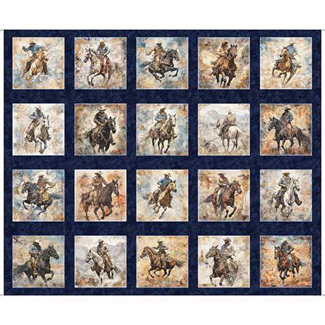 Running Wild - COWBOY ON HORSE PICTURE PATCHES