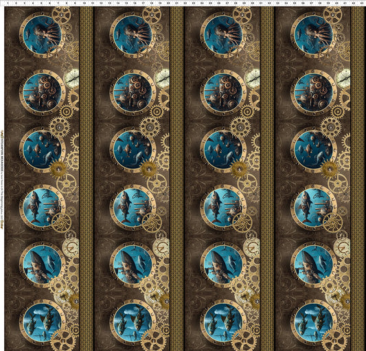 Steampunk Menagerie Multi Border 3st-1