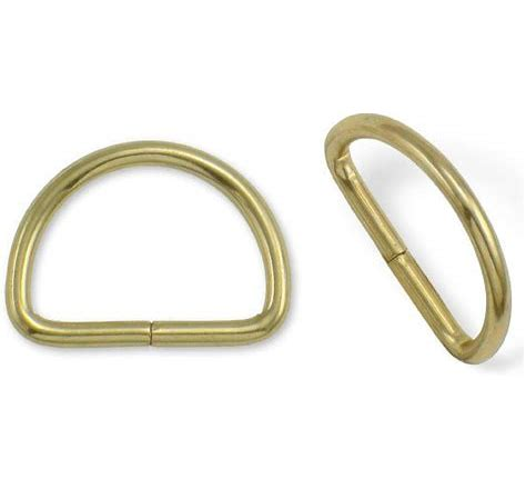 1" Gold D Ring 2 Pack