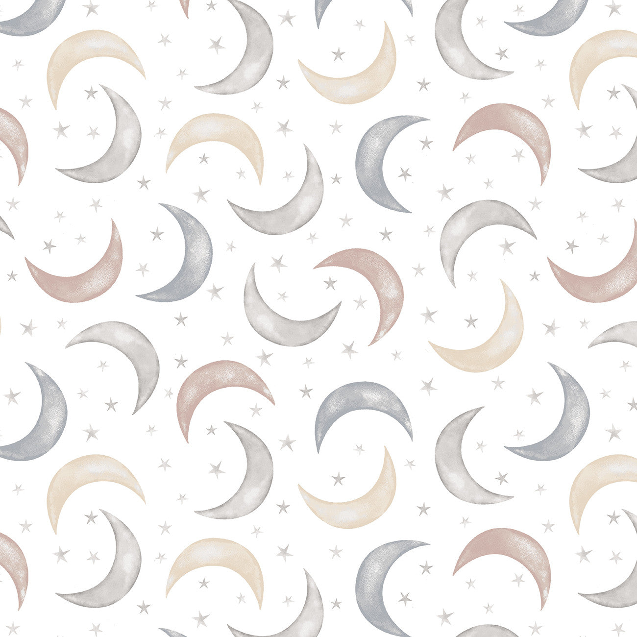 White/Multi Moon and Stars 6 Inch repeat