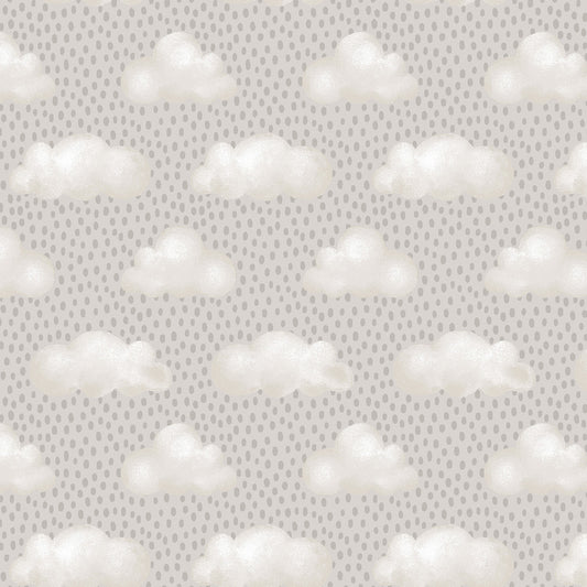 Gray/White Raindrops 8 Inch repeat
