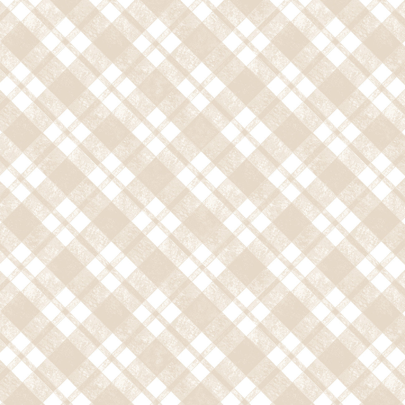 Oatmeal/White Diagonal Plaid 4 Inch repeat