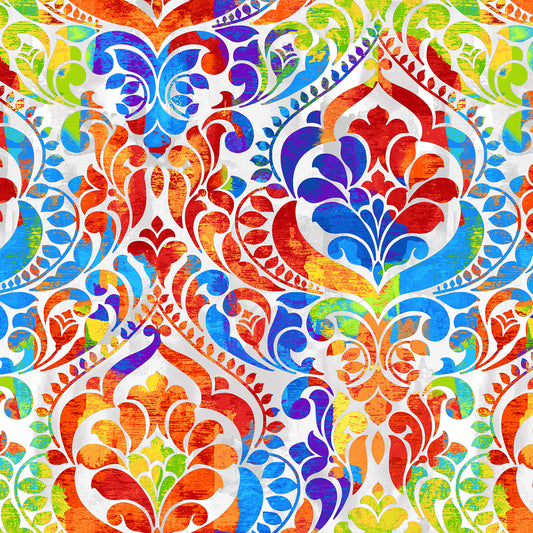 Rainbow Damask 12 Inches repeat 118in Wideback