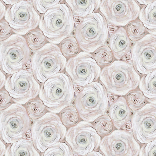 Champagne Folded Fabric Flowers 8in repeat