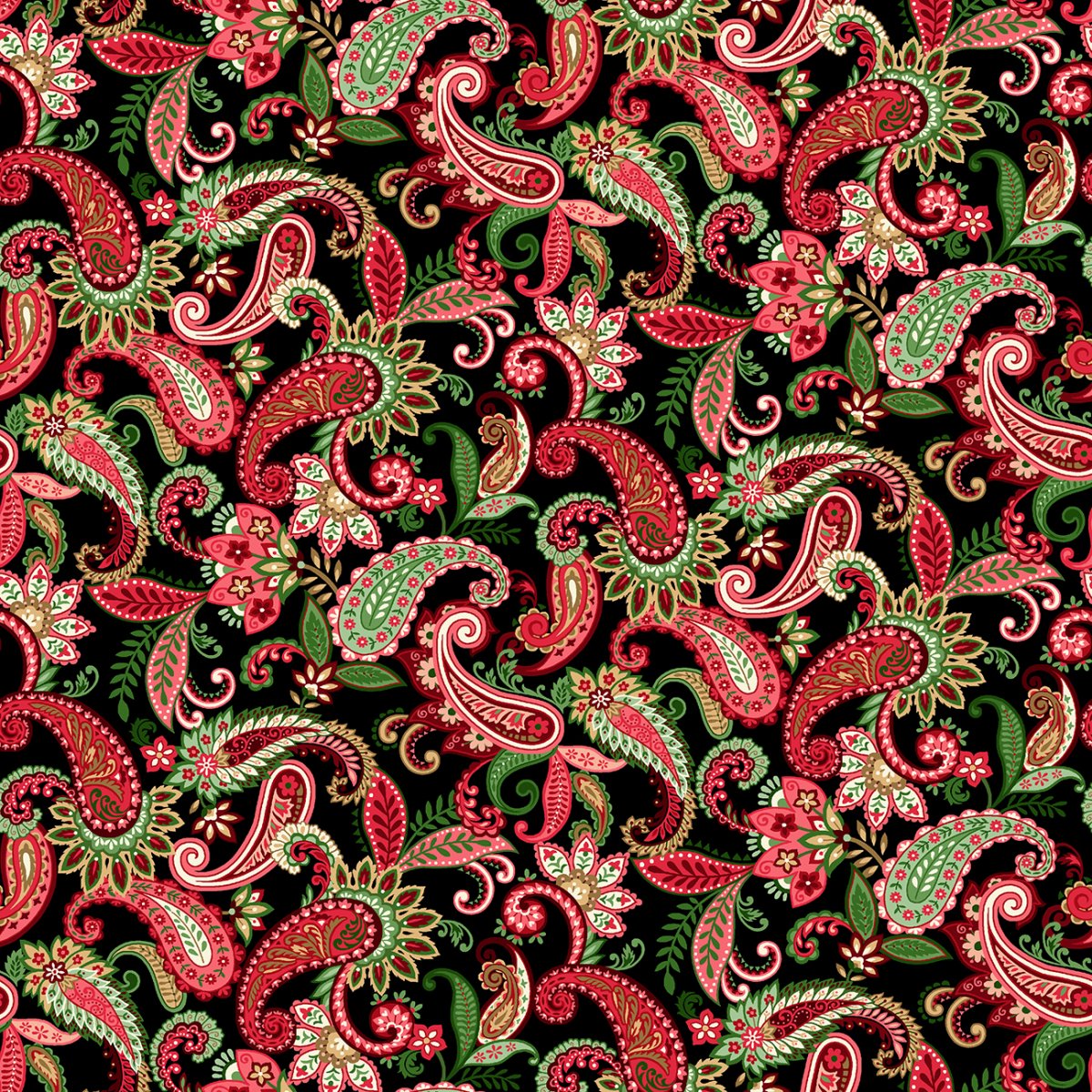 Black Paisley 6 inches