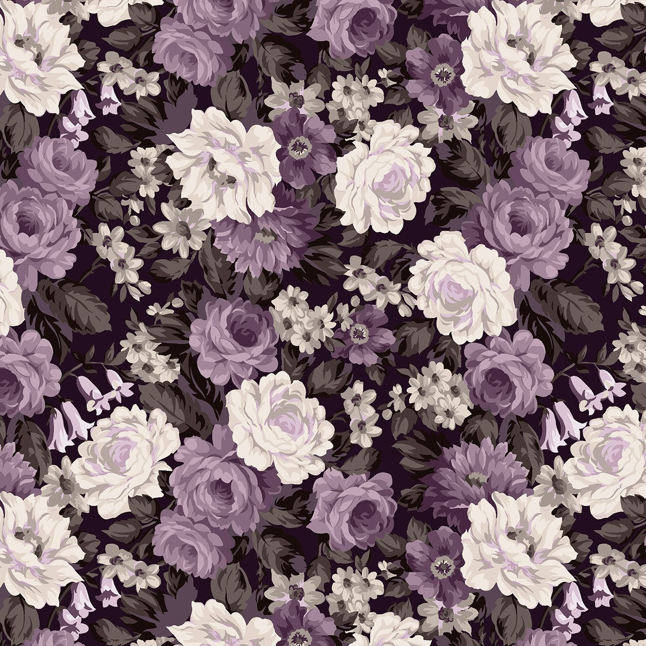 Packed Floral Purple Multi
