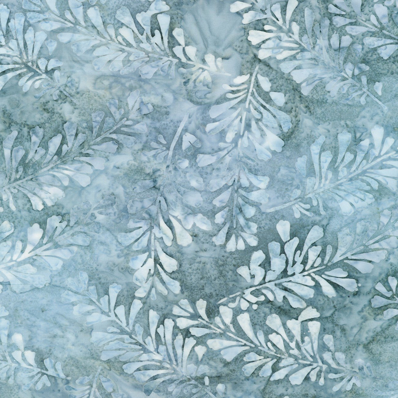 Leaves Dusty Blue Batik