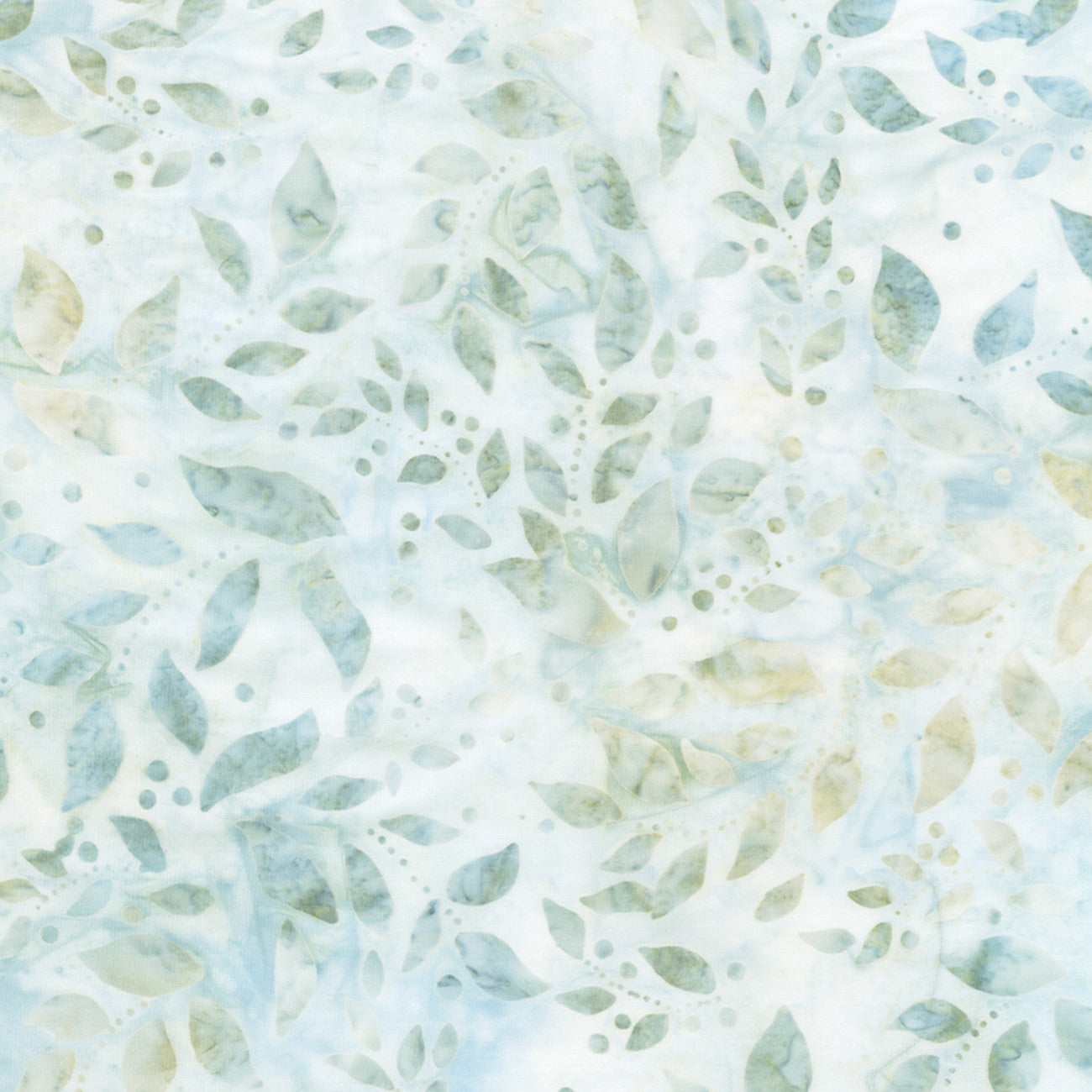 Scattered Leaves Sea Glass Batik