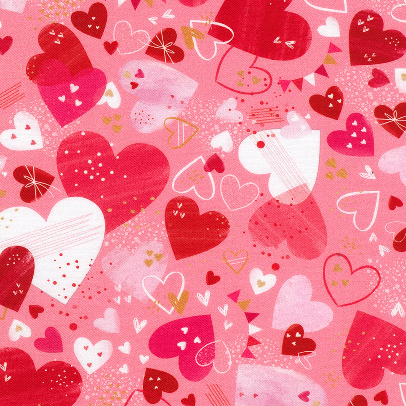 Tossed Hearts Banners Love