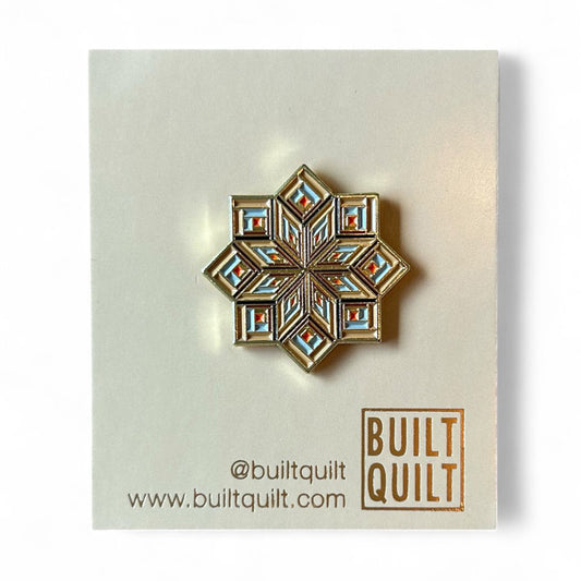 Broken Star Log Cabin Enamel Pin
