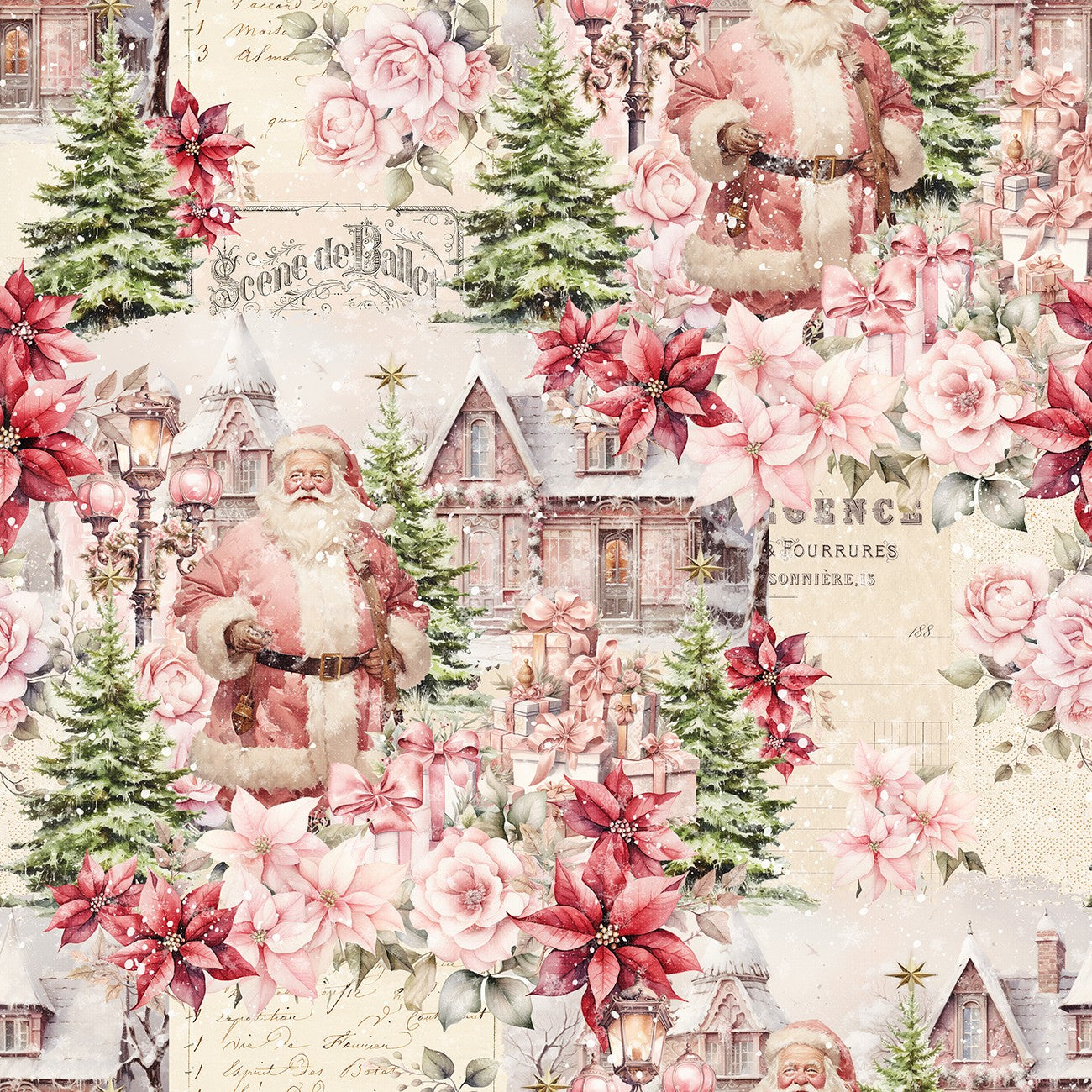 Ivory Christmas Scenic 12 Inch