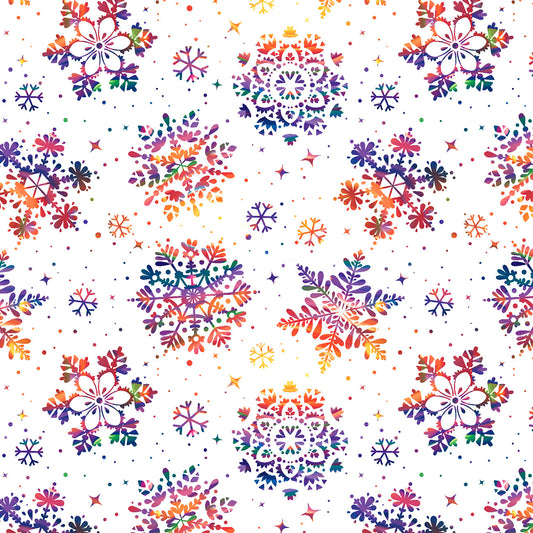White Snowflakes 4 Inch repeat from the Frostkins Collection