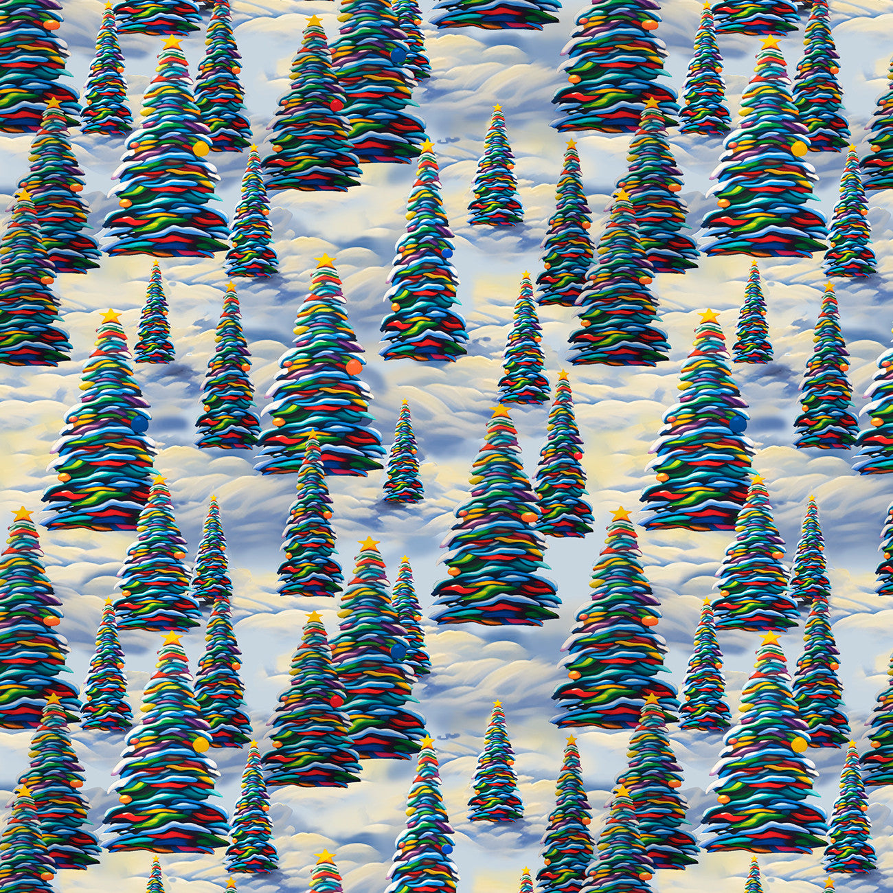 Snow Winter Trees 6 Inch repeat from the Frostkins Collection