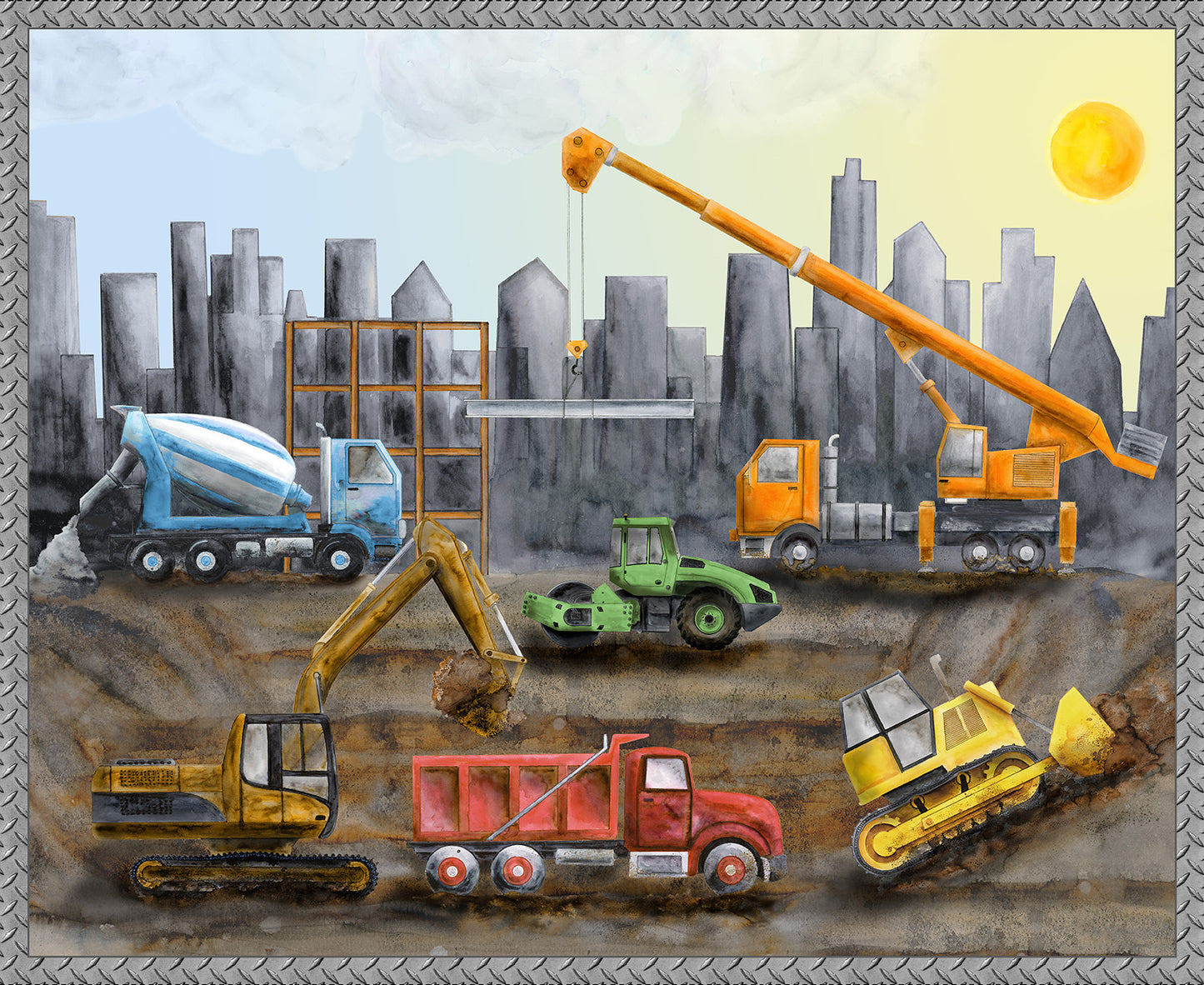 Multi Construction Equipment Panel 36 Inch repeat