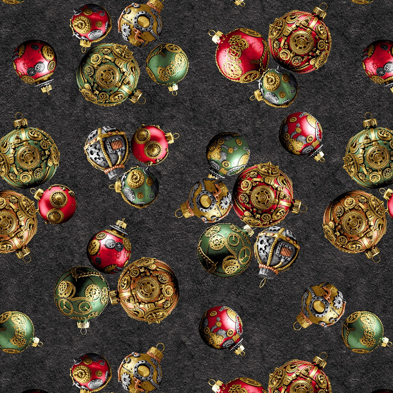 Black Steampunk Christmas Ornaments 8 Inch