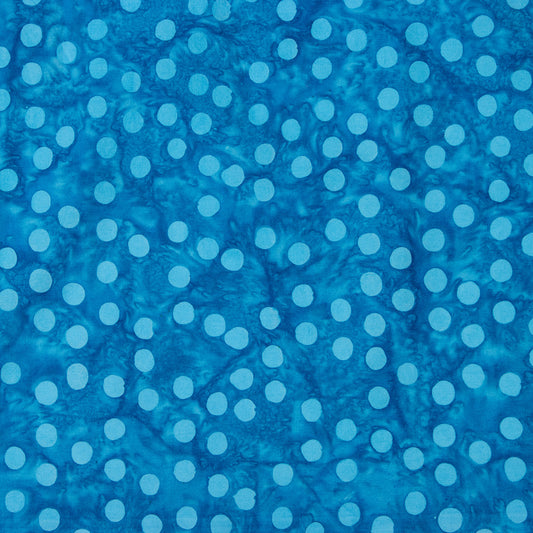 Batiks Elementals Polka Pop Ocean Blue