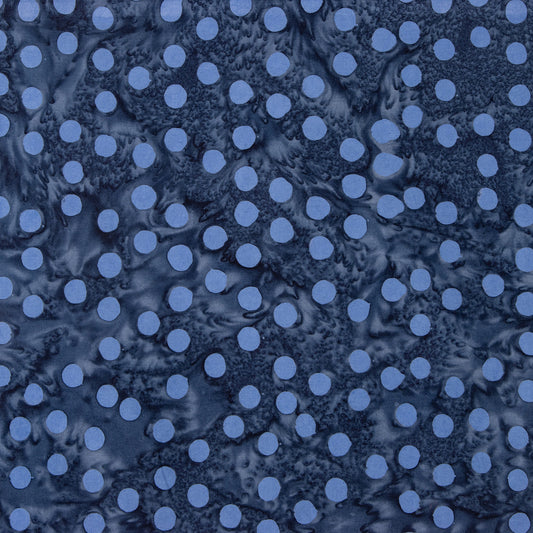 Batiks Elementals Polka Pop Stone Blue