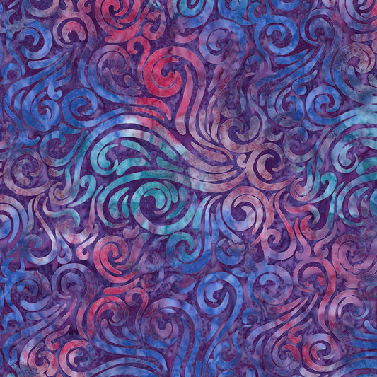 Batiks Daisy Dots Purple Outburst