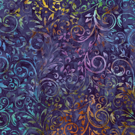 Batiks Kinetic Energy Purple Outburst