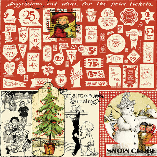 Classic Christmas Christmas Collage Parchment