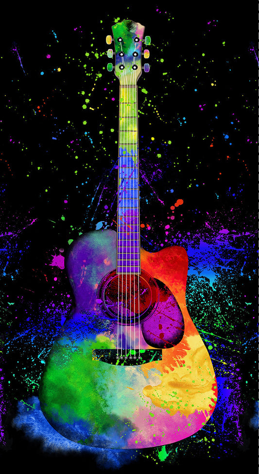 Black Painted Guitar Panel