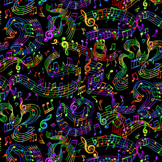 Multi Colored Music Notes