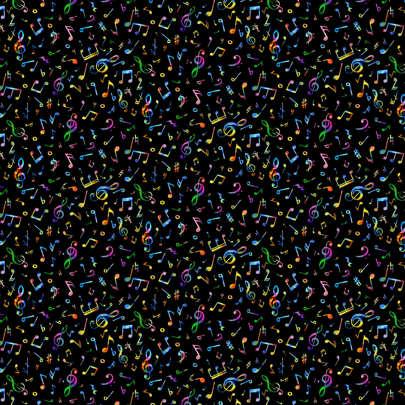 Black Tiny Music Notes