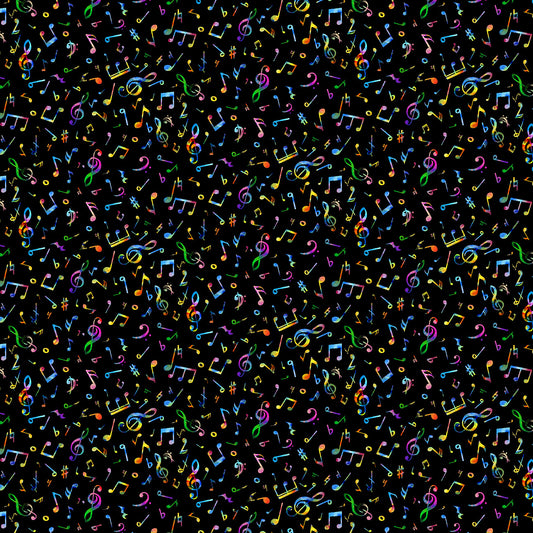 Black Tiny Music Notes