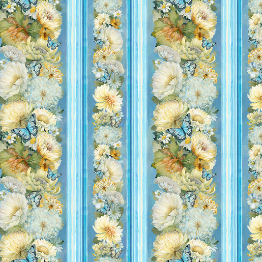Floral 11in Stripes