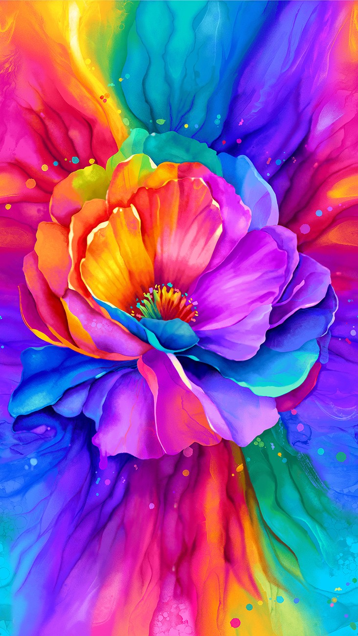 Bright Petal Power Flower Panel 24in